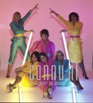 15-03-1979 First photoshoot Dolly Dots, Ria Brieffies, Angela Groothuizen, Anita Heilker, Angéla Kramers, Esther Oosterbeek and Patty Zomer at studio in Amsterdam, The Netherlands. Photo: Govert de Roos/Connu